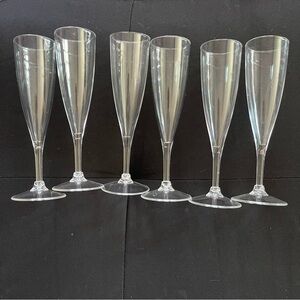 Elegant Clear Champagne Flutes Set